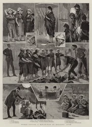 Women coaling a Man-of-War at Nagasaki, Japan